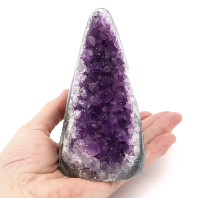 アメジスト クラスター 側面磨き AAA ドゥルーザ 紫水晶 置き物 原石 310g ウルグアイ産 天然石 1点物 2月 誕生石 天然石 amethyst 