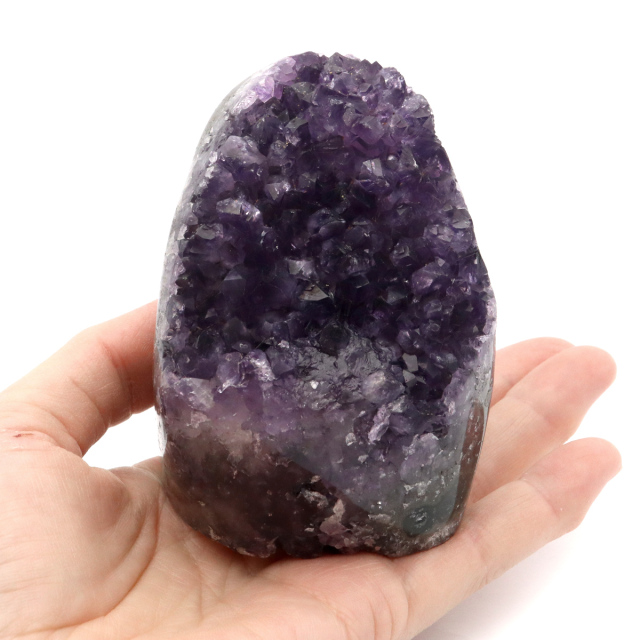 アメジスト クラスター 側面磨き AAA ドゥルーザ 紫水晶 置き物 原石 ウルグアイ産 天然石 1点物 2月 誕生石 天然石 amethyst