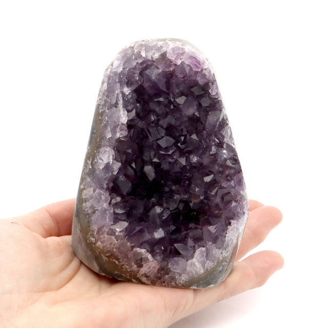 アメジスト クラスター 側面磨き AAA ドゥルーザ 紫水晶 置き物 原石 ウルグアイ産 天然石 1点物 2月 誕生石 天然石 amethyst