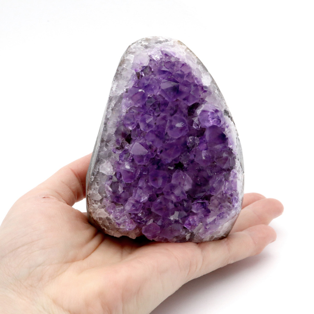 アメジスト クラスター 側面磨き AAA ドゥルーザ 紫水晶 置き物 原石 ウルグアイ産 天然石 1点物 2月 誕生石 天然石 amethyst
