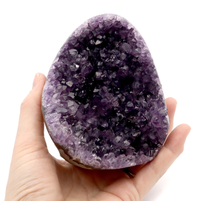 アメジスト クラスター 側面磨き AAA ドゥルーザ 紫水晶 置き物 原石 ウルグアイ産 天然石 1点物 2月 誕生石 天然石 amethyst