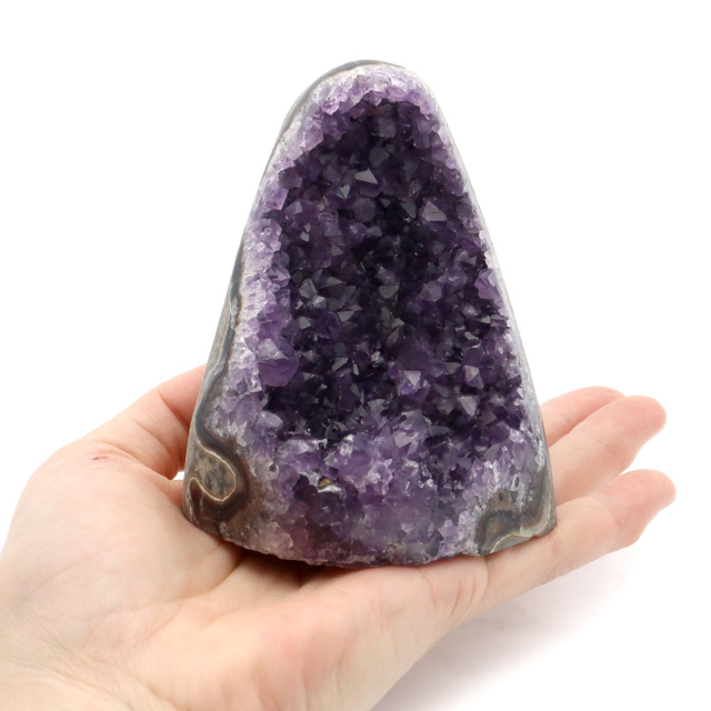 アメジスト クラスター 側面磨き AAA ドゥルーザ 紫水晶 置き物 原石 ウルグアイ産 天然石 1点物 2月 誕生石 天然石 amethyst