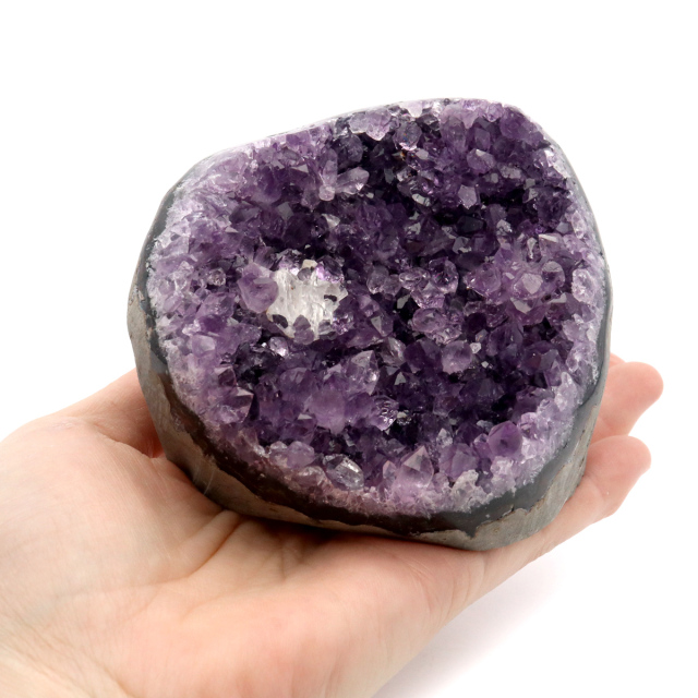 アメジスト クラスター 側面磨き AAA ドゥルーザ 紫水晶 置き物 原石 ウルグアイ産 天然石 1点物 2月 誕生石 天然石 amethyst