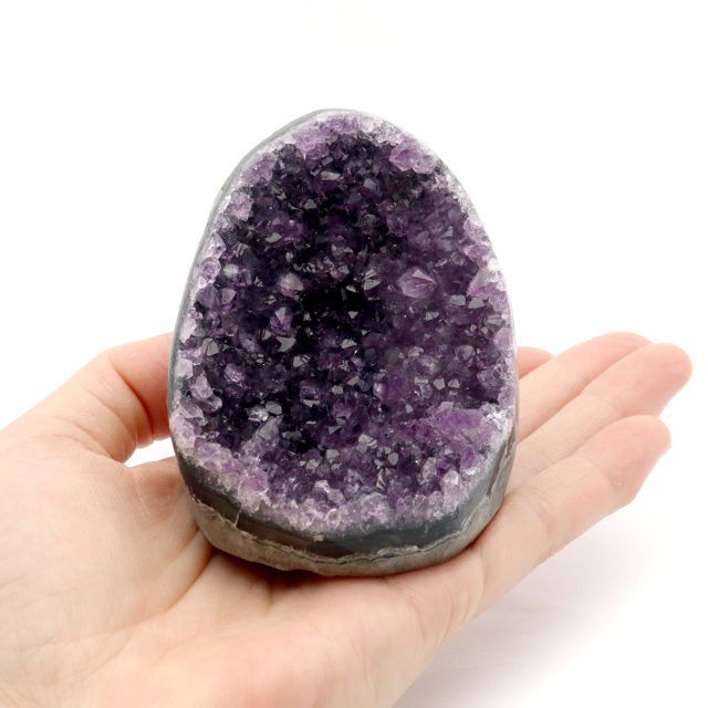 アメジスト クラスター 側面磨き AAA ドゥルーザ 紫水晶 置き物 原石 ウルグアイ産 天然石 1点物 2月 誕生石 天然石 amethyst