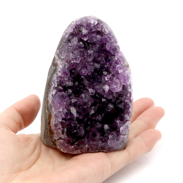 アメジスト クラスター 側面磨き AAA ドゥルーザ 紫水晶 置き物 原石 ウルグアイ産 天然石 1点物 2月 誕生石 天然石 amethyst