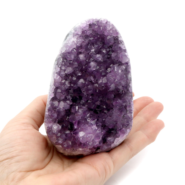 アメジスト クラスター 側面磨き AAA ドゥルーザ 紫水晶 置き物 原石 ウルグアイ産 天然石 1点物 2月 誕生石 天然石 amethyst