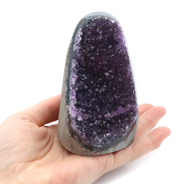 アメジスト クラスター 側面磨き AAA ドゥルーザ 紫水晶 置き物 原石 ウルグアイ産 天然石 1点物 2月 誕生石 天然石 amethyst