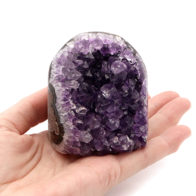 アメジスト クラスター 側面磨き AAA ドゥルーザ 紫水晶 置き物 原石 ウルグアイ産 天然石 1点物 2月 誕生石 天然石 amethyst