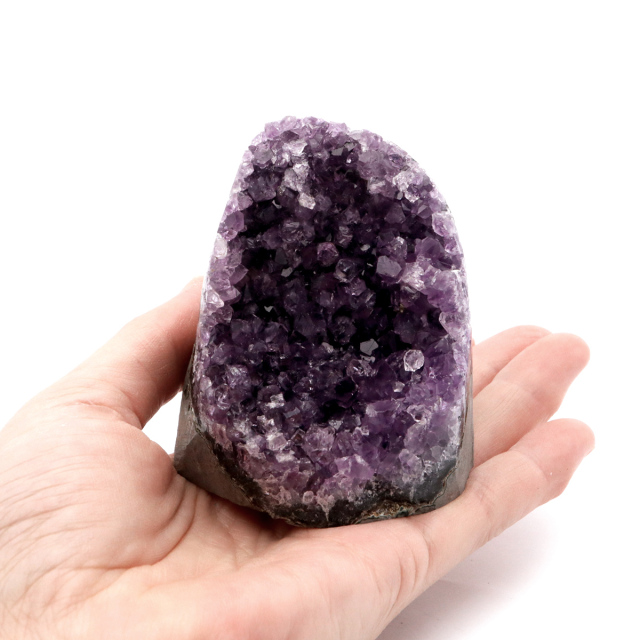 アメジスト クラスター 側面磨き AAA ドゥルーザ 紫水晶 置き物 原石 ウルグアイ産 天然石 1点物 2月 誕生石 天然石 amethyst