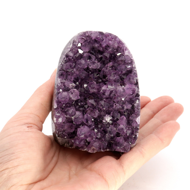 アメジスト クラスター 側面磨き AAA ドゥルーザ 紫水晶 置き物 原石 ウルグアイ産 天然石 1点物 2月 誕生石 天然石 amethyst