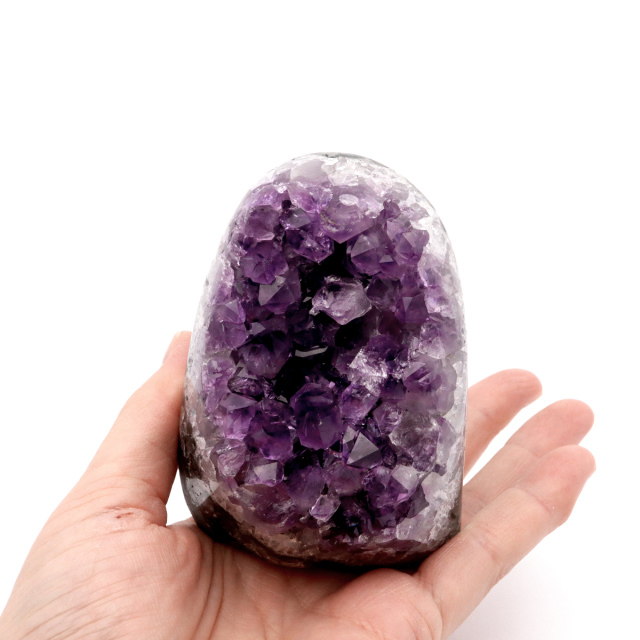 アメジスト クラスター 側面磨き AAA ドゥルーザ 紫水晶 置き物 原石 ウルグアイ産 天然石 1点物 2月 誕生石 天然石 amethyst