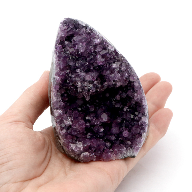 アメジスト クラスター 側面磨き AAA ドゥルーザ 紫水晶 置き物 原石 ウルグアイ産 天然石 1点物 2月 誕生石 天然石 amethyst