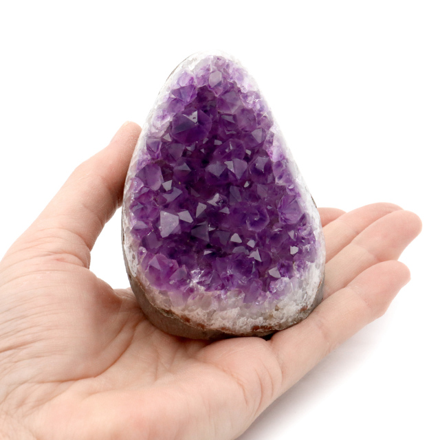 アメジスト クラスター 側面磨き AAA ドゥルーザ 紫水晶 置き物 原石 ウルグアイ産 天然石 1点物 2月 誕生石 天然石 amethyst
