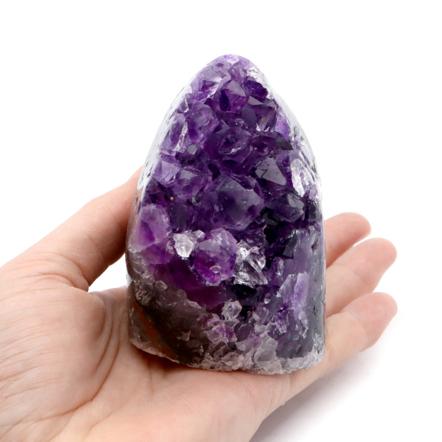アメジスト クラスター 側面磨き AAA ドゥルーザ 紫水晶 置き物 原石 ウルグアイ産 天然石 1点物 2月 誕生石 天然石 amethyst