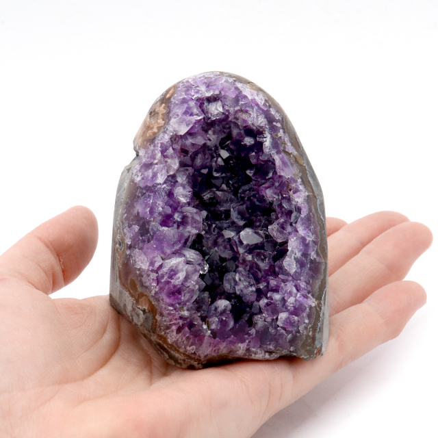 アメジスト クラスター 側面磨き AAA ドゥルーザ 紫水晶 置き物 原石 ウルグアイ産 天然石 1点物 2月 誕生石 天然石 amethyst