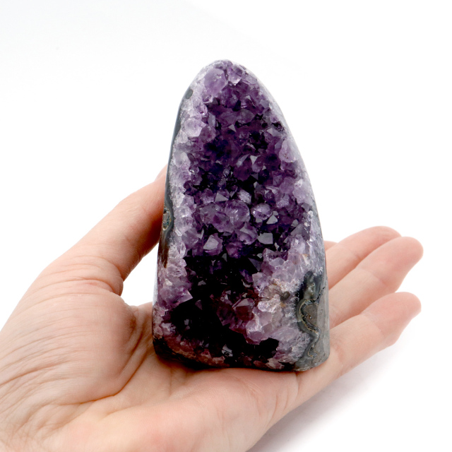 アメジスト クラスター 側面磨き AAA ドゥルーザ 紫水晶 置き物 原石 ウルグアイ産 天然石 1点物 2月 誕生石 天然石 amethyst