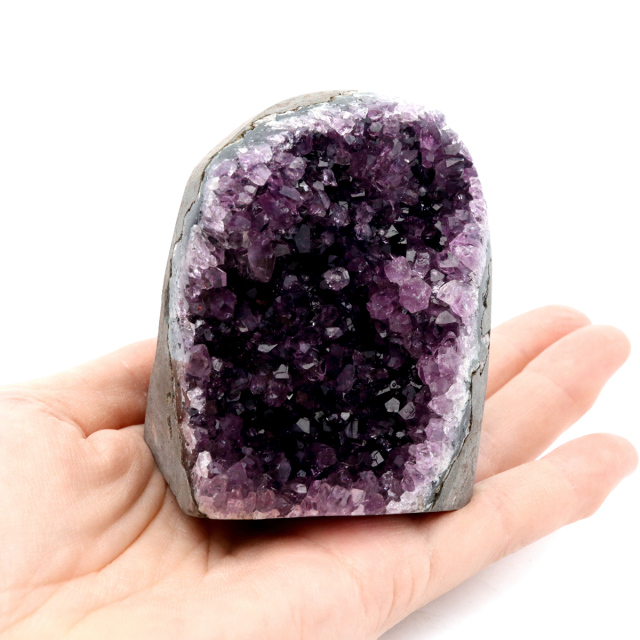 アメジスト クラスター 側面磨き AAA ドゥルーザ 紫水晶 置き物 原石 ウルグアイ産 天然石 1点物 2月 誕生石 天然石 amethyst