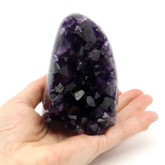 アメジスト クラスター 側面磨き エクストラ グレード EX ドゥルーザ 紫水晶 置き物 原石 ウルグアイ産 天然石 1点物 2月 誕生石