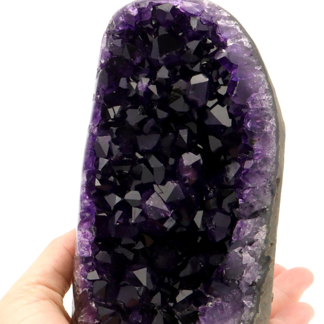 アメジスト クラスター 側面磨き エクストラ グレード EX ドゥルーザ 紫水晶 置き物 原石 ウルグアイ産 天然石 1点物 2月 誕生石