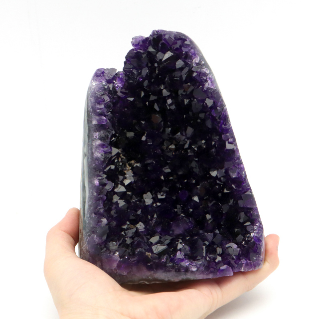 アメジスト クラスター 側面磨き エクストラ グレード EX ドゥルーザ 紫水晶 置き物 原石 ウルグアイ産 天然石 1点物 2月 誕生石