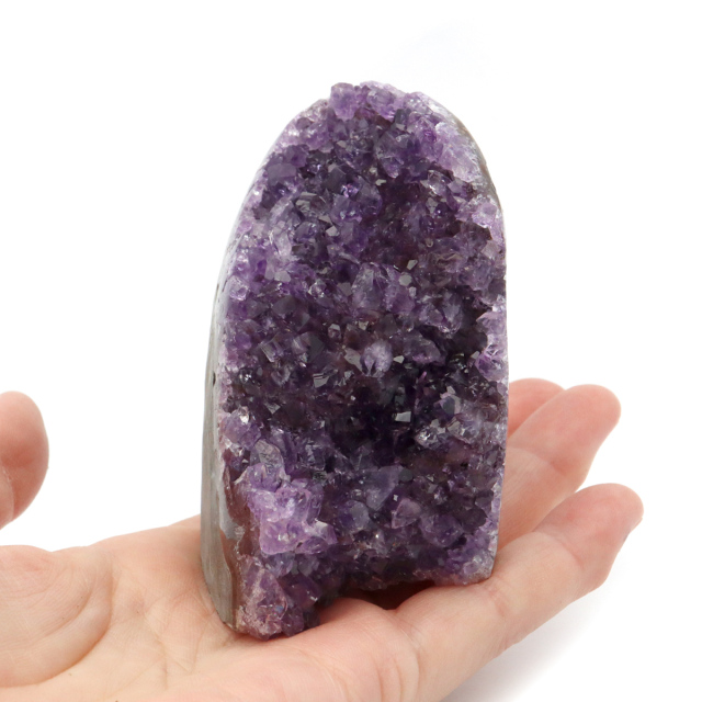 アメジスト クラスター 側面磨き AAA ドゥルーザ 紫水晶 置き物 原石 ウルグアイ産 天然石 1点物 2月 誕生石 天然石 amethyst
