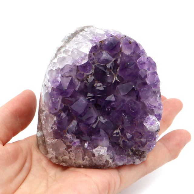 アメジスト クラスター 側面磨き AAA ドゥルーザ 紫水晶 置き物 原石 ウルグアイ産 天然石 1点物 2月 誕生石 天然石 amethyst
