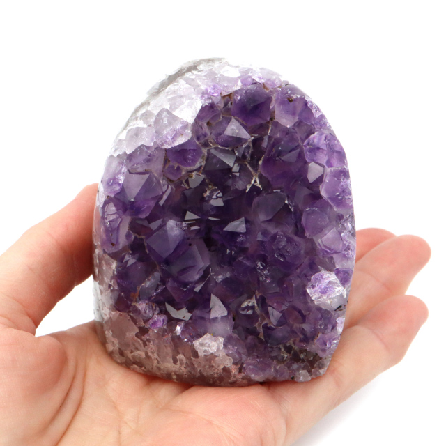 アメジスト クラスター 側面磨き AAA ドゥルーザ 紫水晶 置き物 原石 ウルグアイ産 天然石 1点物 2月 誕生石 天然石 amethyst