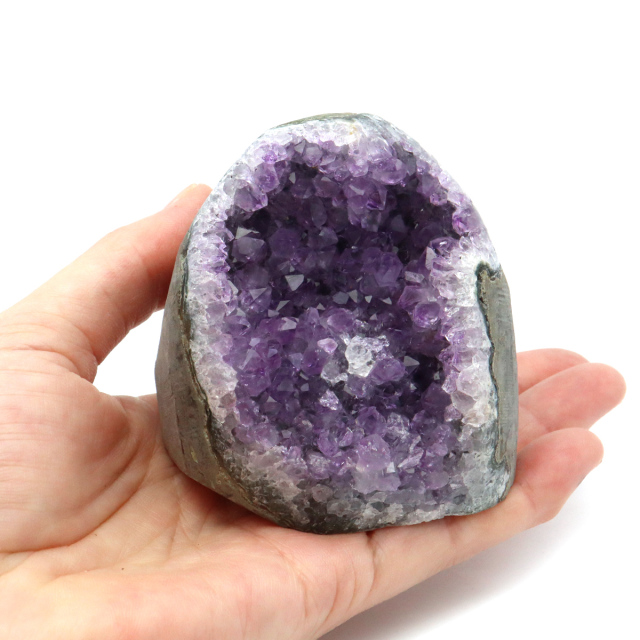 アメジスト クラスター 側面磨き AAA ドゥルーザ 紫水晶 置き物 原石 ウルグアイ産 天然石 1点物 2月 誕生石 天然石 amethyst