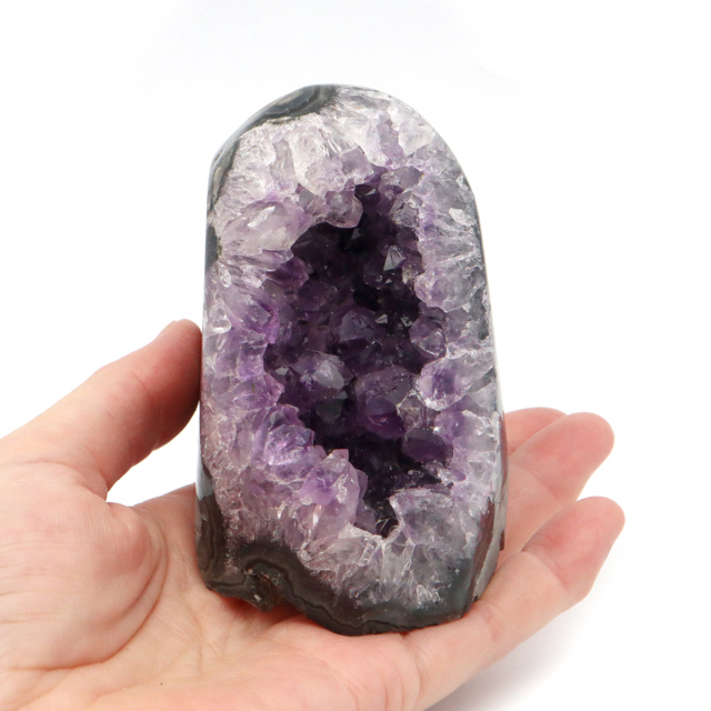 アメジスト クラスター 側面磨き AAA ドゥルーザ 紫水晶 置き物 原石 ウルグアイ産 天然石 1点物 2月 誕生石 天然石 amethyst