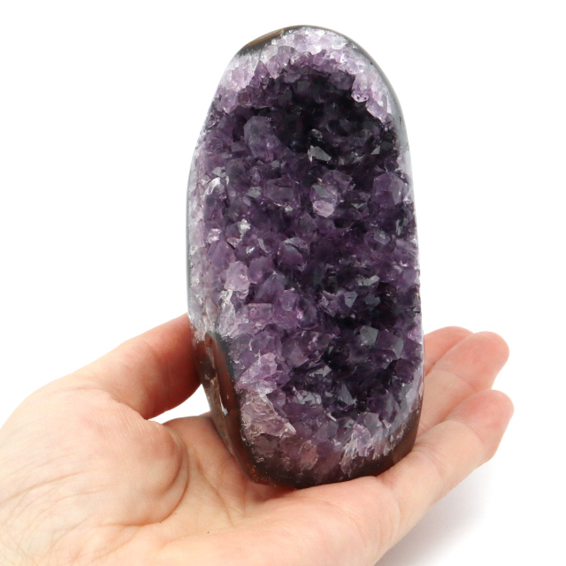 アメジスト クラスター 側面磨き AAA ドゥルーザ 紫水晶 置き物 原石 ウルグアイ産 天然石 1点物 2月 誕生石 天然石 amethyst