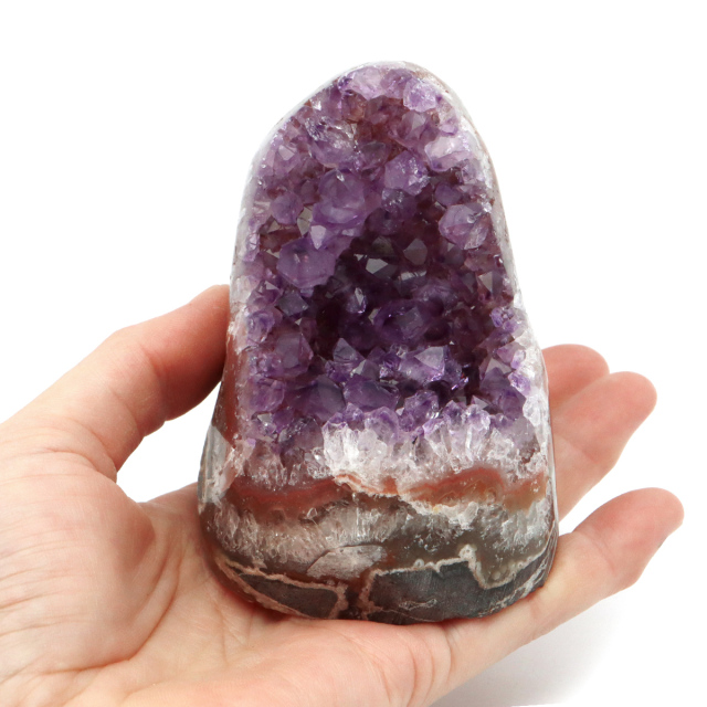 アメジスト クラスター 側面磨き AAA ドゥルーザ 紫水晶 置き物 原石 ウルグアイ産 天然石 1点物 2月 誕生石 天然石 amethyst