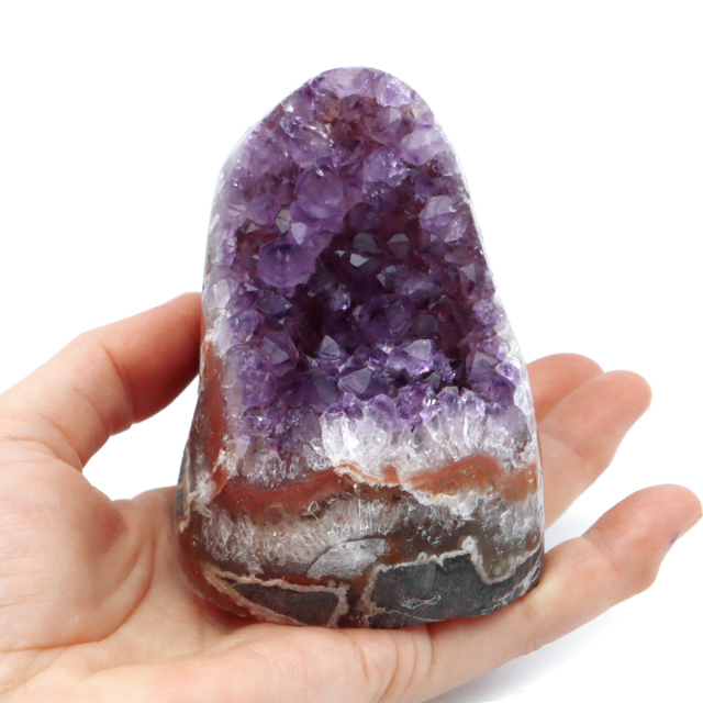 アメジスト クラスター 側面磨き AAA ドゥルーザ 紫水晶 置き物 原石 ウルグアイ産 天然石 1点物 2月 誕生石 天然石 amethyst