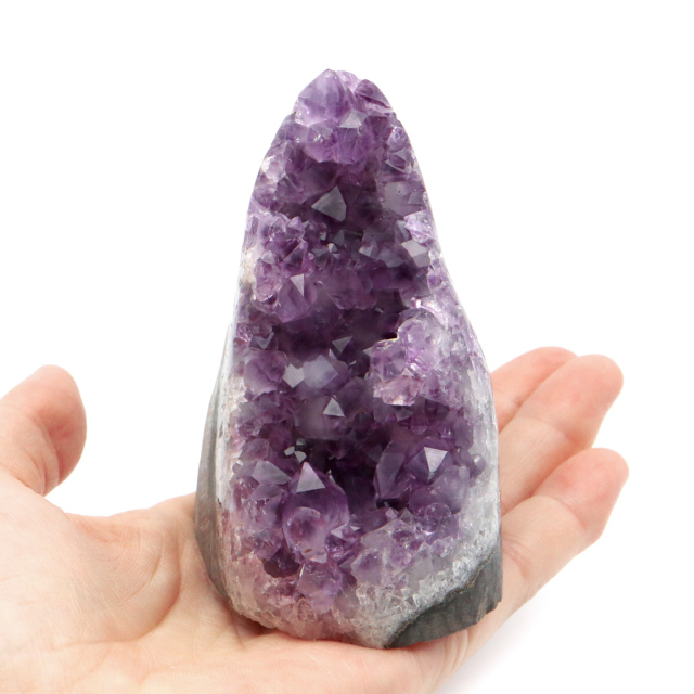 アメジスト クラスター 側面磨き AAA ドゥルーザ 紫水晶 置き物 原石 ウルグアイ産 天然石 1点物 2月 誕生石 天然石 amethyst