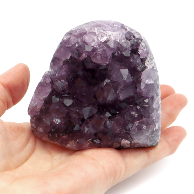 アメジスト クラスター 側面磨き AAA ドゥルーザ 紫水晶 置き物 原石 ウルグアイ産 天然石 1点物 2月 誕生石 天然石 amethyst