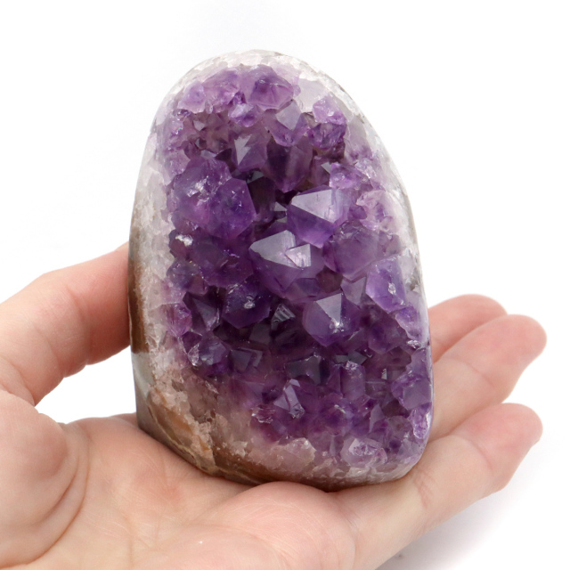 アメジスト クラスター 側面磨き AAA ドゥルーザ 紫水晶 置き物 原石 ウルグアイ産 天然石 1点物 2月 誕生石 天然石 amethyst