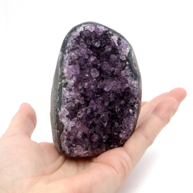 アメジスト クラスター 側面磨き AAA ドゥルーザ 紫水晶 置き物 原石 ウルグアイ産 天然石 1点物 2月 誕生石 天然石 amethyst