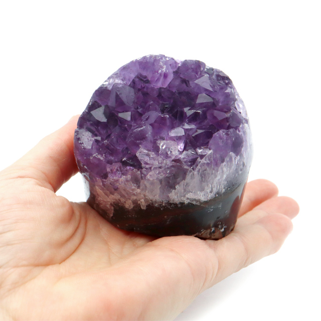 アメジスト クラスター 側面磨き AAA ドゥルーザ 紫水晶 置き物 原石 ウルグアイ産 天然石 1点物 2月 誕生石 天然石 amethyst