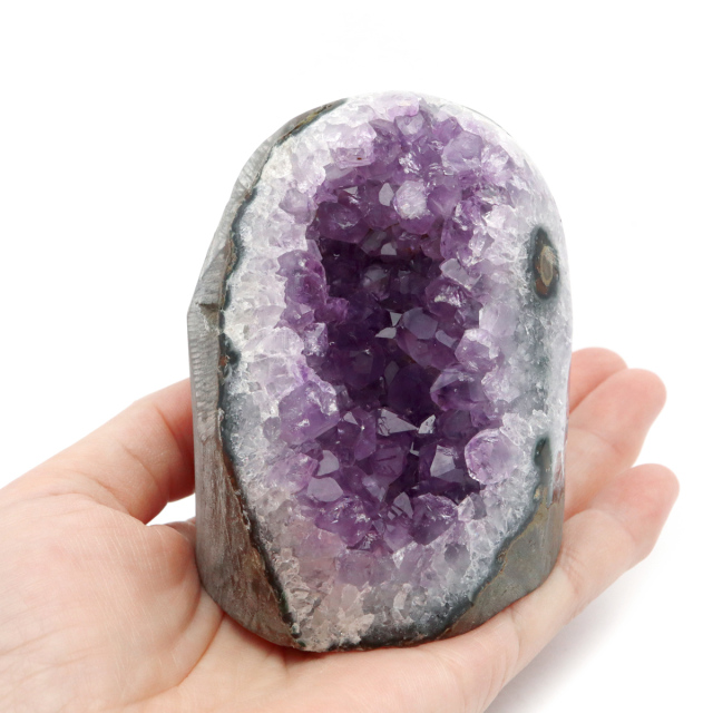 アメジスト クラスター 側面磨き AAA ドゥルーザ 紫水晶 置き物 原石 ウルグアイ産 天然石 1点物 2月 誕生石 天然石 amethyst