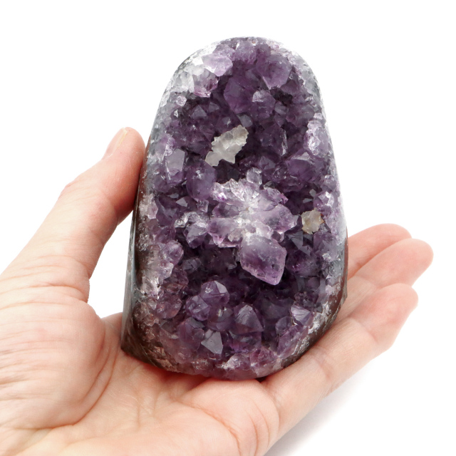 アメジスト クラスター 側面磨き AAA ドゥルーザ 紫水晶 置き物 原石 ウルグアイ産 天然石 1点物 2月 誕生石 天然石 amethyst