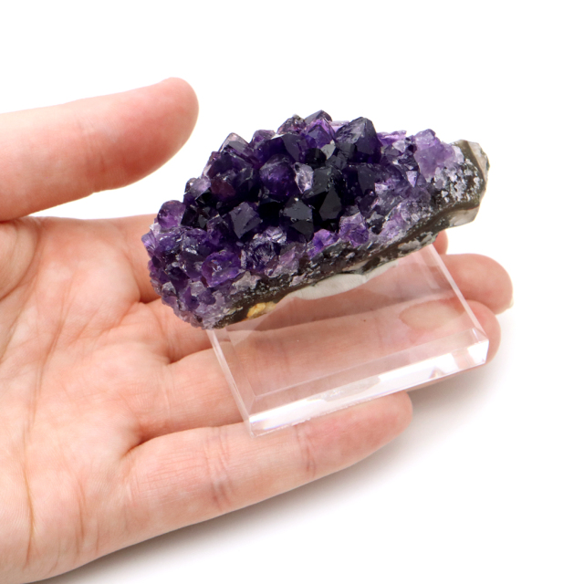 アメジスト クラスター 台付き 紫水晶 置き物 原石 ウルグアイ産 天然石 AAA 1点物 2月 誕生石