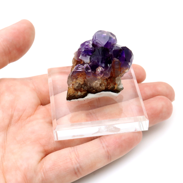 アメジスト クラスター 台付き 紫水晶 置き物 原石 ウルグアイ産 天然石 AAA 1点物 2月 誕生石