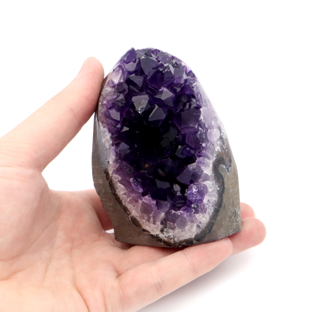 アメジスト クラスター 側面磨き 紫水晶 置き物 原石 ウルグアイ産 天然石 AAA 1点物 2月 誕生石