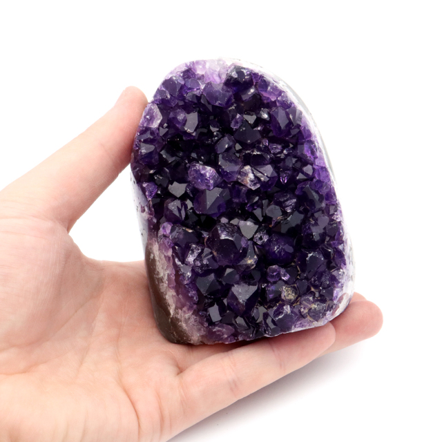 アメジスト クラスター 側面磨き 紫水晶 置き物 原石 ウルグアイ産 天然石 AAA 1点物 2月 誕生石