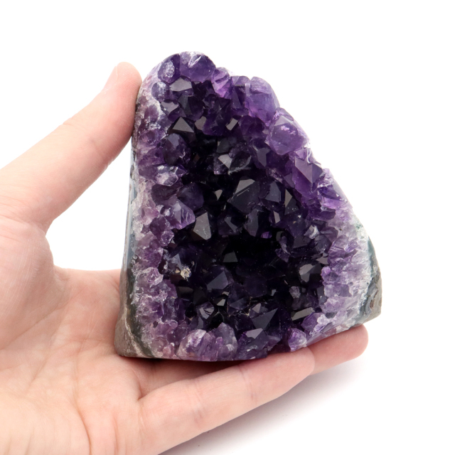 アメジスト クラスター 側面磨き 紫水晶 置き物 原石 ウルグアイ産 天然石 AAA 1点物 2月 誕生石