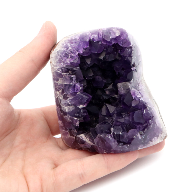 アメジスト クラスター 側面磨き 紫水晶 置き物 原石 ウルグアイ産 天然石 AAA 1点物 2月 誕生石