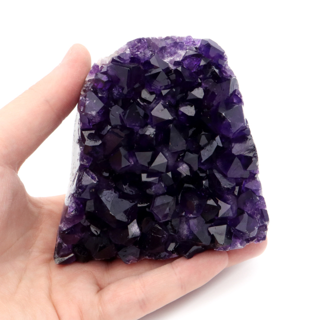 アメジスト クラスター 側面磨き 紫水晶 置き物 原石 ウルグアイ産 天然石 AAA 1点物 2月 誕生石