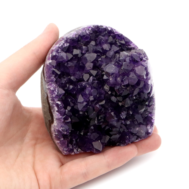 アメジスト クラスター 側面磨き 紫水晶 置き物 原石 ウルグアイ産 天然石 AAA 1点物 2月 誕生石