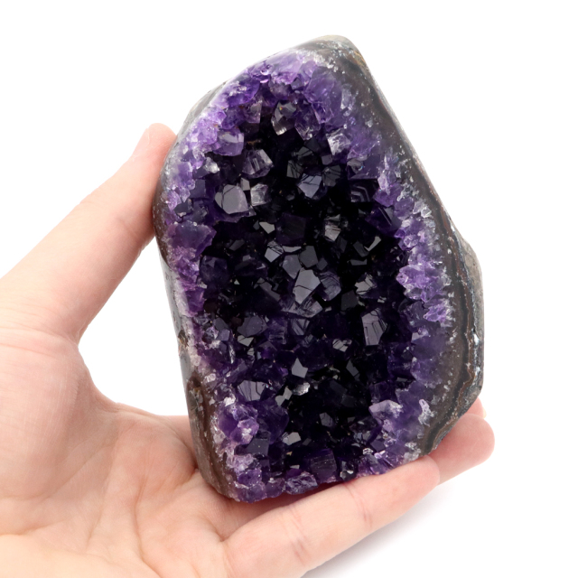 アメジスト クラスター 側面磨き 紫水晶 置き物 原石 ウルグアイ産 天然石 AAA 1点物 2月 誕生石
