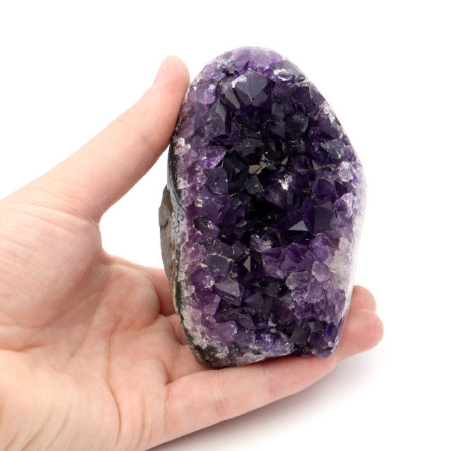 アメジスト クラスター 側面磨き 紫水晶 置き物 原石 ウルグアイ産 天然石 AAA 1点物 2月 誕生石
