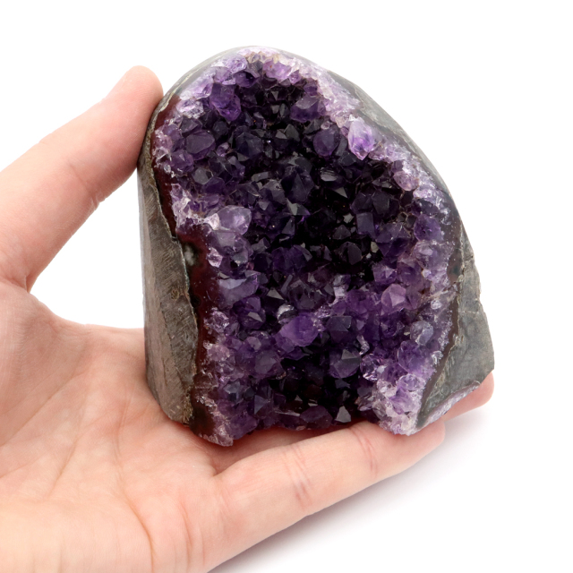 アメジスト クラスター 側面磨き 紫水晶 置き物 原石 ウルグアイ産 天然石 AAA 1点物 2月 誕生石